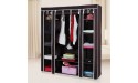ZKTYQUIHE 69 Portable Clothes Closet Wardrobe Storage Organizer with Non-Woven Fabric Quick and Easy to Assemble Extra Strong and Durable Dark Brown - B5W5DROJY