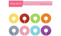 Caydo 72 Pieces 8 Colors Clothing Size Dividers Round Hangers Closet Dividers with Marker Pen - B1BR148I3