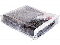 Clear Vinyl Zippered Storage Bags 9 x 11 x 2 Inch with Display Pocket 10-Pack - B3C6JFIBJ