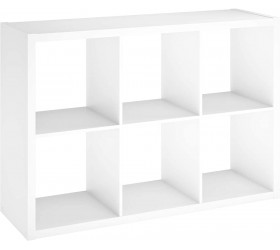 ClosetMaid 4568 Decorative Open Back 6-Cube Storage Organizer White - B2XI4TY3L