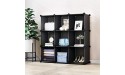 GREENSTELL 9 Cubes Storage Organizer,DIY Plastic Stackable Shelves Multifunctional Modular Bookcase Closet Cabinet for Books,Clothes,Toys,Artworks,Decorations Black - B70MZGIJR