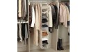 Household Essentials 311328 Hanging Shoe Storage Organizer for Closets |10 Wide Pocket Shelves | Natural Canvas - BSOZY7EN1