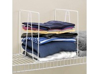 Kosiehouse Closet Wire Shelf Dividers Sturdy Improved Wire Closets System Separator Closet Shelf Organizer Purse Storage Organizer Closet Shelves Easy Clip 8 Pack Wire Shelving Depth 12inch - B7EFM0AQR
