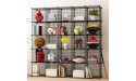 KOUSI 14x14 Wire Cube Storage Metal Grid Organizer 25-Cube Modular Shelving Unit Stackable Bookcase Ideal for Living Room Bedroom Office Garage - B0GGOTRRJ