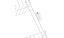 Lavish Home White 6-Tier Adjustable Pantry Shelves and Door Rack for Home Organization and Storage L 19” x W 5” x H 56-64 - BKAD4OECB