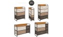 mDesign Dresser Storage Furniture Organizer Large Standing Unit for Bedroom Office Entryway Living Room and Closet 7 Removable Fabric Drawers Multi-Color Espresso Brown - BLK7AWLRG