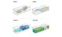 mDesign Plastic Bathroom Stackable Storage Organizer Box with Hinged Lid for Closet Shelf Cupboard or Vanity Hold Medicine Soap Lotion Cotton Swabs Masks or Hair Styling Tools 2 Pack Clear - BEJS7Q4HA