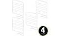 mDesign Versatile Metal Wire Closet Shelf Divider and Separator for Storage and Organization in Bedroom Bathroom Kitchen and Office Shelves Easy Install 4 Pack White - BPIESATM9