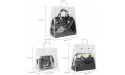Outgeek Purse Storage Bag organization for Hanging Closet with Zipper and Handle Handbag Organizer Dust Cover Anti-dust S&M&L White 3PCS - BXT6FNX2U