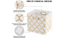 Posprica Collapsible Storage Bins,11×11 Fabric Storage Baskets Set of 4 Cream-Gold Lantern - BMI4WXWUN
