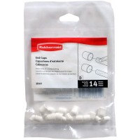 Rubbermaid 3d60-lw-wht Plastic Caps End White 12 pack - B1KEXA0NV