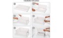 Set of 4 Stackable Closet Wardrobe Storage Box Organizer Easy Open and Folding Plastic White Wardrobe Shelves Closet Organiser Box Pull Out Like a Drawer Suitable for Home Bedroom Kitchen - BPPJMOXOJ