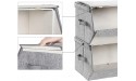 SONGMICS Large Stackable Storage Bins Fabric Storage Boxes with Lids Stackable Storage Cubes with Magnetic Closures a Semi-Open Front Lid Can Stay Open after Stacked up Set of 2 Gray URLB03GY - BZ1T8HBLX