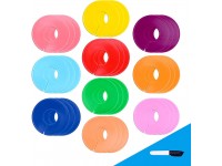 Vantasii 30 Pack Color-Coded Round Clothing Size Closet Rack Dividers Hangers Separator in 10 Colors with 1 Marker Outer 3.5” Inner 1.38” in Diameter - BABJRUC6M