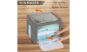 WestonBasics Stackable & Collapsible Storage Bins Linen Fabric Closet Organizer Boxes with Windows & Zippers Foldable Containers for Clothes Toys Sheets Blankets Set of 2 23 Quarts Grey - BHYBH1E1V