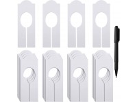 WILLBOND 20 Pack Blank Clothing Rack Size Dividers Rectangular Closet Dividers for Home Closet Cloth Store - BFI9B2NQ3