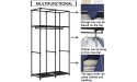 YIZAIJIA 34 Inch Portable Wardrobe Closet Clothing Organizer with Dustproof Non-Woven Fabric Closet Storage Organizer for Bedroom 34 Inch Blue - B7725OQPU