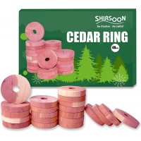 Cedar Blocks for Clothes Storage SHIRSOON 48-Pack Cedar Rings Fresh Aromatic Wood for Wardrobes Closets and Drawers Cedar Rounds for Closet and Cloth Storage  Cedar Rings for Hangers - BSQEWWXE0