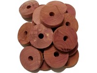 Cedar Naturals Aromatic Cedar Blocks for Clothes Storage | 100% Natural Red Cedar Wood Rings for Closet Organizers and Storage Drawers | Kitchen Storage & Hangers [30 Pack] - B33F48I6A