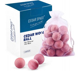 Cedar Space Cedar Blocks for Clothes Storages 100% Aromatic Red Cedar Balls Cedar Accessories for Closets Storages 24 PCS - BPK34ZIG5