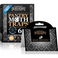 Dr. Killigan's Premium Pantry Moth Traps with Pheromones Prime | Non-Toxic Sticky Glue Trap for Food and Cupboard Moths in Your Kitchen | How to Get Rid of Moths | Organic 6 Black - B2CLB6335