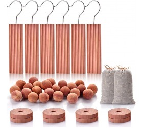 Homode Cedar Blocks for Clothes Storage Ceder Wood Chips and Balls for Closets and Drawers Fresh Scented Sachets 40 Pack - BBBEX72UA