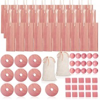 Langxinese 72 Pack Cedar Blocks for Clothes Storage Aromatic Cedar Balls Rings Hangers Clothes Protector Storage Accessories Closets & Drawers Freshener,Cedar for Chest. - BXCHEMES3