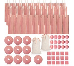 Langxinese 72 Pack Cedar Blocks for Clothes Storage Aromatic Cedar Balls Rings Hangers Clothes Protector Storage Accessories Closets & Drawers Freshener,Cedar for Chest. - BXCHEMES3