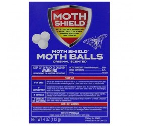 MOTH BALLS 4 OZ REGULAR BOXED MOTH SHIELD Case Pack of 24 - BTXR0A23R