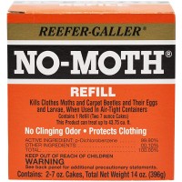 Reefer-Galler NO Moth Closet Hanger Refill Kills Clothes Moths Carpet Beetles and Eggs and Larvae - BQGLN70EE