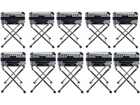 10 Pack Luggage Rack Foldable Floor Luggage Rack Suitcase Rack Stainless Steel Luggage Rack Travel Bag Organizer for Hotel Guest Room 60×42×50cm - BLAGLQCR9