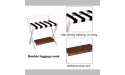 2pcs Hotel Luggage Rack Foldable Guest Room Suitcase Stand with Shoe Shelf Double Floor Luggage Rack Travel Bag Organizer L23.6×W19.7×H25.6in Size : Wine Red - BQU3VH6QA