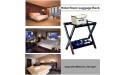 2pcs Luggage Rack Guest Room Hotel Luggage Rack with Shoe Shelf Double Layer Solid Wood Suitcase Support Foldable Travel Bag Orgnizer 23.6×15.7×23.6in Color : White - BV89FRR08