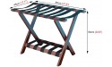 32 Inch Extra Wide Luggage Rack 2 Tiers Large Guest Room Organizer for Heavy Suitcases Backpacks Solid Hardwood Easy to Set Up Color : Wine red - BQAYDS7TM
