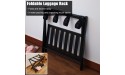 Black Luggage Rack for Tour Pack Folding Suitcase Holder Carrier for Hotel Guest Room Apartment Closet Wide 27 Inch Double Layer Storage Shelf - B1RLWFKFB