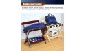 Guest Room Luggage Racks Suitcase Stand Holder with Back Rail & Shelf Floor Standing Foldable Double-Layer Wood Storage Organizers for Clothes Shoes Bedside Home Color : Dark red - BAHAENH3H