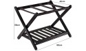 Hotel Luggage Rack for Suitcases Set of 5 Guest Room Foldable Travel Bag Holder with Shoe Shelf Double Floor Luggage Rack and Clothing Storage Organizer 68×40×58cm - BDZ096PLW