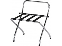 KB Designs Folding Suitcase Luggage Rack with Support Bar Chrome - B34W543R0