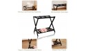 Luggage Rack for Guest Room Set of 2 Hotel Foldable Suitcase Rack with Shoe Shelf Double Floor Luggage Rack Bedroom Travel Bag Rack L27×W15.7×H22.8inch - B6JQUZOFT