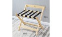 Luggage Rack for Guest Room Set of 2 Hotel Foldable Travel Bag Support Stand with Backrest Solid Wood Suitcase Holder Floor Shelf 60×50×65cm - BWIPVZ1GD