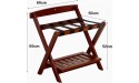 Riyyow Double- Layer Luggage Rack-Foldable Suitcase Storage Holder Travel Bag Stand Floor Shelf- Storage Clothes Hotels bedrooms Guest Room Solid Wood L60×W50×H65cm Color : White - BGEL60FNT