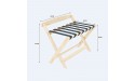 Riyyow Luggage Rack Foldable Storage Stand Without Installation Solid Wood Luggage Shelf with Backrest Suitable for Hotels Bedrooms Balconies - BYXCBHMWN