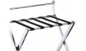 Shoichio Luggage Rack with Backrest Foldable in Steel-B - BS53N6OG5