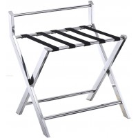 Shoichio Luggage Rack with Backrest Foldable in Steel-B - BS53N6OG5