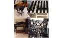 YYZC Black Folding Luggage Rack for Home Bedroom Hote,Enhance Strong Version Folding Hard Bamboo Luggage Rack for Guest Room,Bedroom,Hotel Black - BZNFI6O45