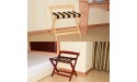 YYZC Folding Luggage Rack for Guest Room for Home Bedroom Hote,Enhance Strong Version Folding Hard Bamboo Luggage Rack for Guest Room,Bedroom,Hotel Wood Color - B759RXLJN