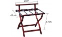 YYZC Hotel Wooden Folding Luggage Rack,Room Luggage Holder with 5 Black Straps and Solid Wood Backrest,Suitcase Stand for Home Bedroom Hotel Guest Room Red Wine - BRXG7KNM3