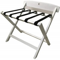 YYZC White Contoured Wood Luggage Holder Suitcase Rack,Luggage Rack for Guest Room Backyard Luggage Rack Folding Luggage Rack for Guest Room for Home Bedroom Hote White - BK2KRH8L4