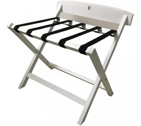 YYZC White Contoured Wood Luggage Holder Suitcase Rack,Luggage Rack for Guest Room Backyard Luggage Rack Folding Luggage Rack for Guest Room for Home Bedroom Hote White - BK2KRH8L4