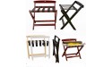YYZC Wood Folding Luggage Rack and Luggage Rack Stand Luggage Rack for Guest Room Durable Folding Bag Holder for Guest Room,Bedroom,Hotel White - B58J8XHNW